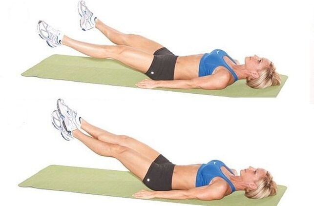 Exercise Scissors for developing the abdominal muscles of the lower abdomen