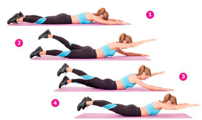 The Samurai Fly exercise makes the buttocks flexible and the back strong
